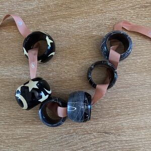 Vintage napkin rings - six total